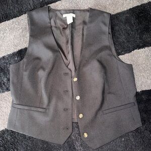 H&M Black Vest with Buttons